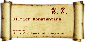 Ullrich Konstantina névjegykártya